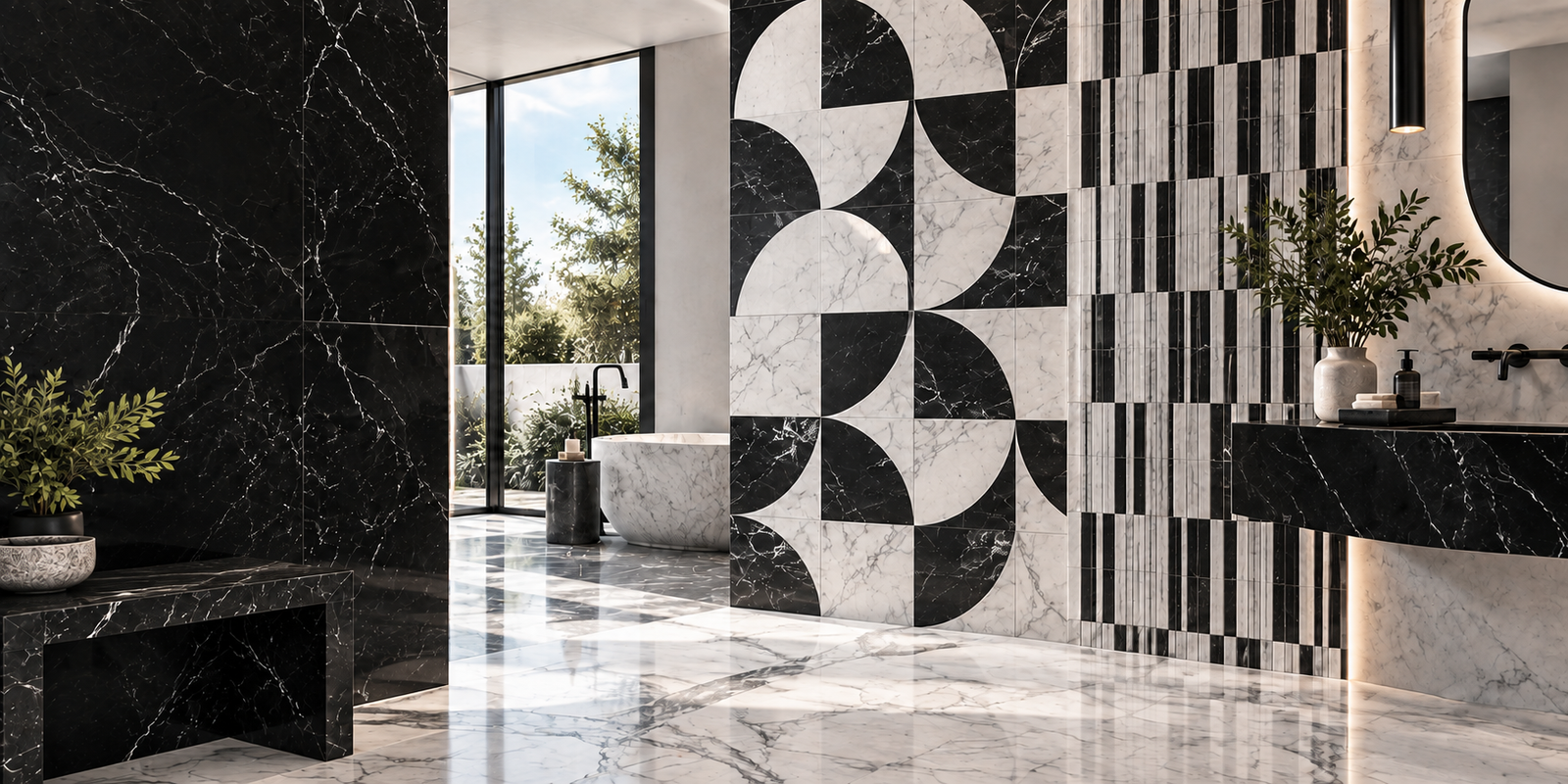 Natural stone architectural installation